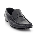 Leather Moccasin // Black (Euro: 45)