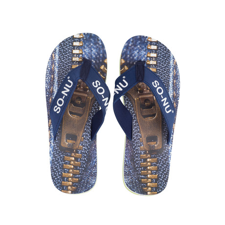 Flip Flops Men // Zipper (Size: 8)