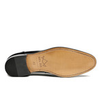 Del Re Shoes // Leather Tassel Moccasin // Black + Blue (Euro: 45)