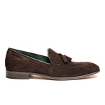 Suede Tassel Moccasin // Dark Brown (Euro: 40)