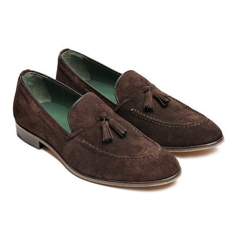 Suede Tassel Moccasin // Dark Brown (Euro: 40)