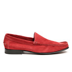 Suede Loafer // Red (Euro: 40)