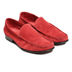 Suede Loafer // Red (Euro: 40)