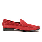 Suede Loafer // Red (Euro: 40)