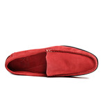 Suede Loafer // Red (Euro: 40)