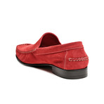 Suede Loafer // Red (Euro: 40)