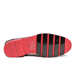 Thick Sole Penny Loafer // Black + Red (Euro: 41)