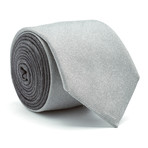 Wool + Silk Duotone  Tie // Black + Grey