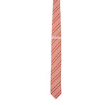 Double Stripe Tie // Burgundy + Silver