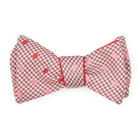 Pinwheel Dots Bow Tie // Red + Pink