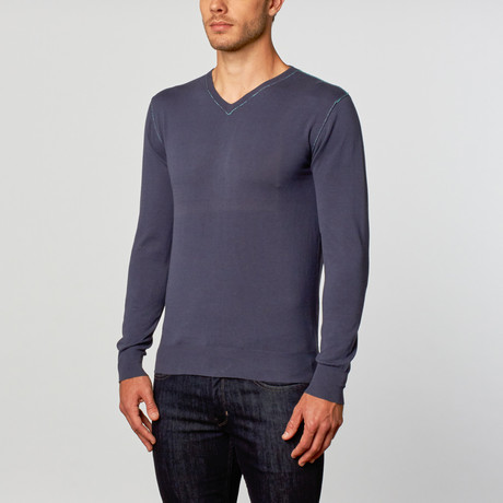 Loft 604 // V-Neck Pullover Sweater // Navy (S)