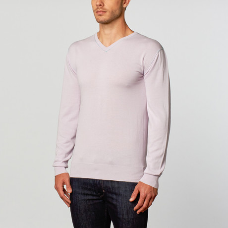 Loft 604 // V-Neck Pullover Sweater // Violet (S)