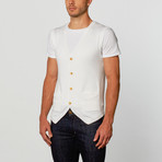 Cashmere Blend Waistcoat // White (L)