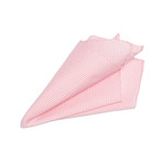 Pocket Square // Pink + White Check