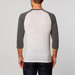 Burnout Crew Neck Raglan // White + Black Heather (S)