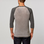 Jack Of All Trades // Burnout Crew Neck Raglan // Silver Heather + Black Heather (L)