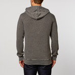 Burnout Fleece Zip Hoodie // Charcoal (L)