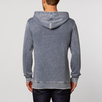 Burnout Fleece Pullover Hoodie // Navy (XL)