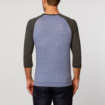 Triblend Crew Neck Raglan // Royal Heather + Onyx Heather (XL)