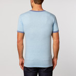 Triblend Ringer Tee // Light Blue Heather + Royal Heather (S)