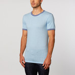 Triblend Ringer Tee // Light Blue Heather + Royal Heather (XL)