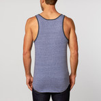 Triblend Ringer Tank // Royal Heather + Indigo Heather (XL)