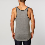 Triblend Ringer Tank // Grey Heather + Onyx Heather (XL)