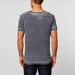 Jack Of All Trades // Burnout V-Neck Tee // Navy Heather (M)