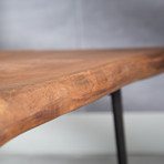 Coffee Table + Metal Legs (Light Brown)