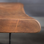 Coffee Table + Metal Legs (Light Brown)