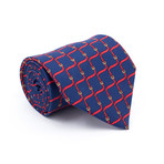 Vintage Hermes Tie // Belt Buckles Diagonal