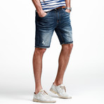 Distress Jean Short // Blue (30)