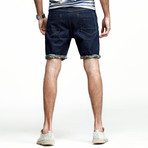 Camo Lined Jean Short // Blue (29)