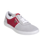 Low-Top Sneaker // Grey + Red (Euro: 44)