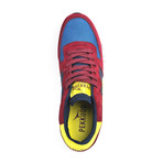 Narwhal Low-Top Sneaker // Burgundy + Denim + Yellow (Euro: 45)