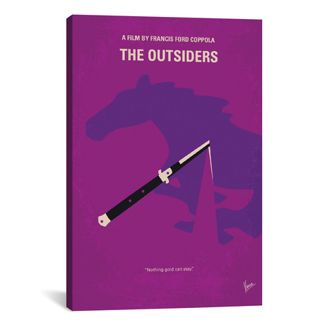 The Outsiders Minimal Movie Poster (18"W x 26"H x 0.75"D)