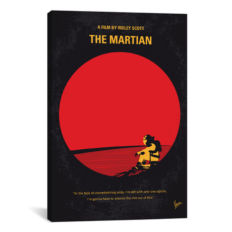 The Martian Minimal Movie Poster // Chungkong (26"W x 40"H x 1.5"D)