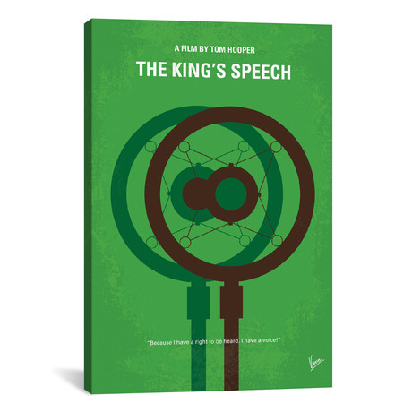 The King's Speech Minimal Movie Poster (18"W x 26"H x 0.75"D)