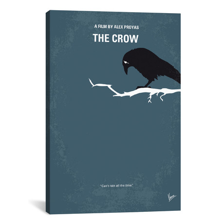 The Crow Minimal Movie Poster (18"W x 26"H x 0.75"D)