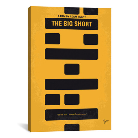 The Big Short Minimal Movie Poster (18"W x 26"H x 0.75"D)