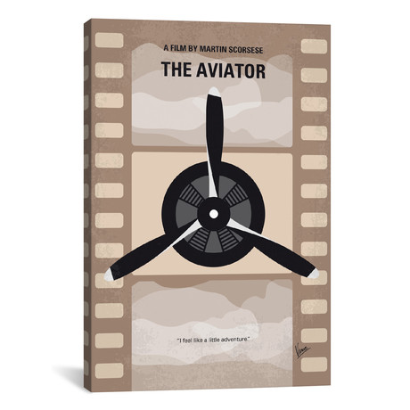 The Aviator Minimal Movie Poster (18"W x 26"H x 0.75"D)
