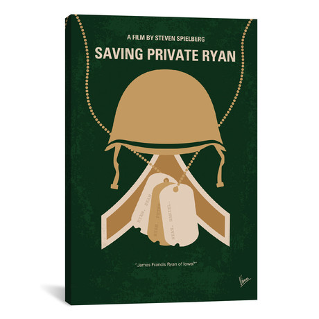 Saving Private Ryan Minimal Movie Poster (18"W x 26"H x 0.75"D)