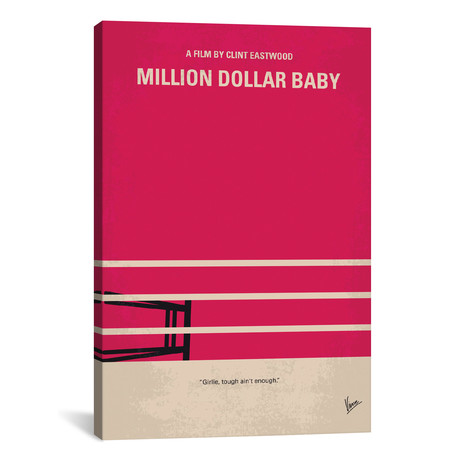Million Dollar Baby Minimal Movie Poster (18"W x 26"H x 0.75"D)