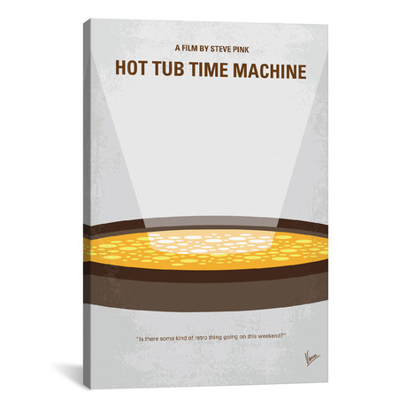 Hot Tub Time Machine Minimal Movie Poster // Chungkong (18"W x 26"H x 0.75"D)