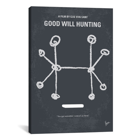 Good Will Hunting Minimal Movie Poster (18"W x 26"H x 0.75"D)