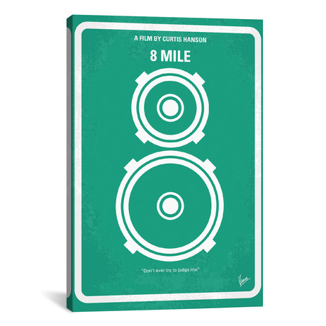8 Mile Minimal Movie Poster (18"W x 26"H x 0.75"D)