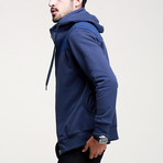 Kuegou // Essential Zip-Up Hoodie // Blue (S)