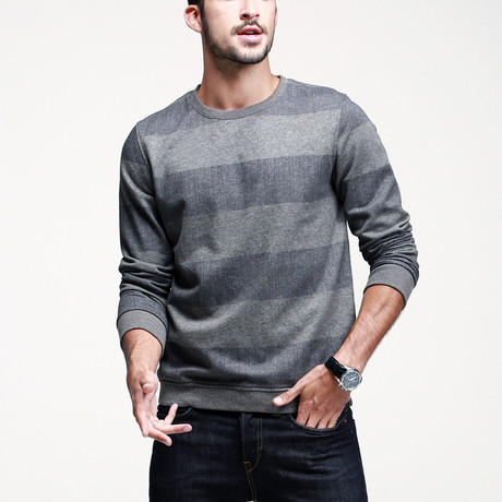 Bold Stripe Sweater // Grey (S)