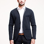 Herringbone Blazer // Navy (S)