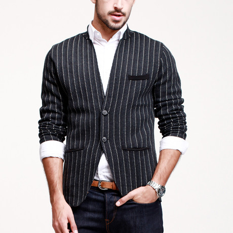 Herringbone Blazer // Black (S)